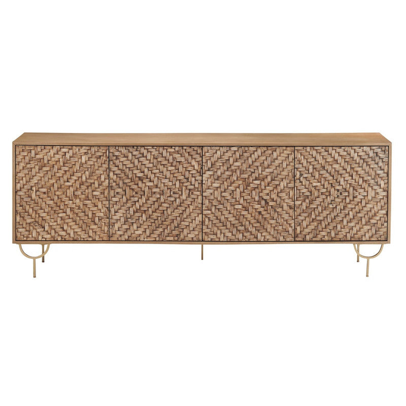 Tuscany Brown Four-Door Sideboard - Ornate Home