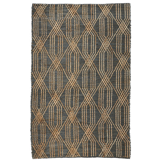 Tustin Blue Charcoal/Natural Rug - Ornate Home