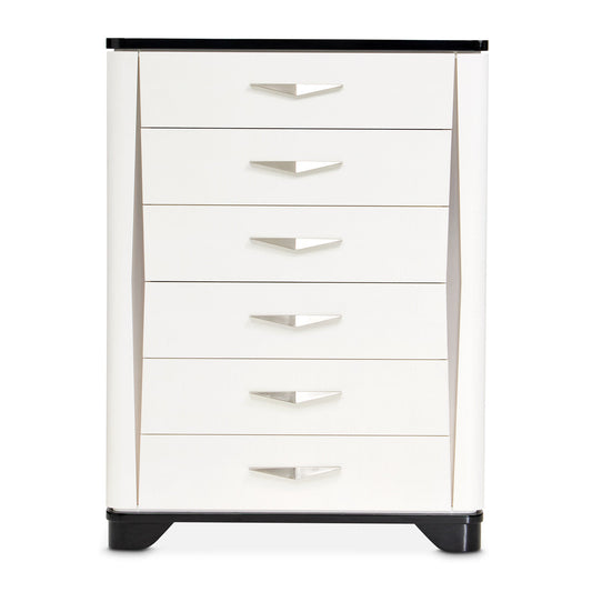 Tuxedo Black 6-Drawer Chest - Ornate Home
