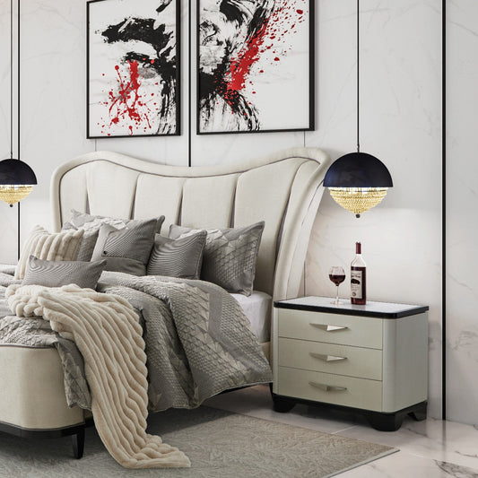 Tuxedo Black Nightstand - Ornate Home