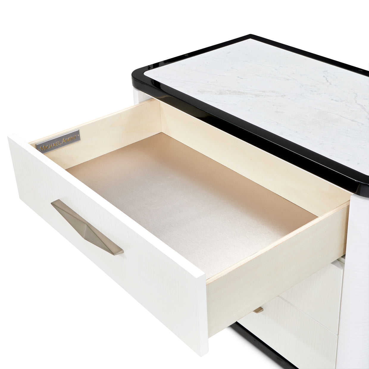 Tuxedo Black Nightstand - Ornate Home