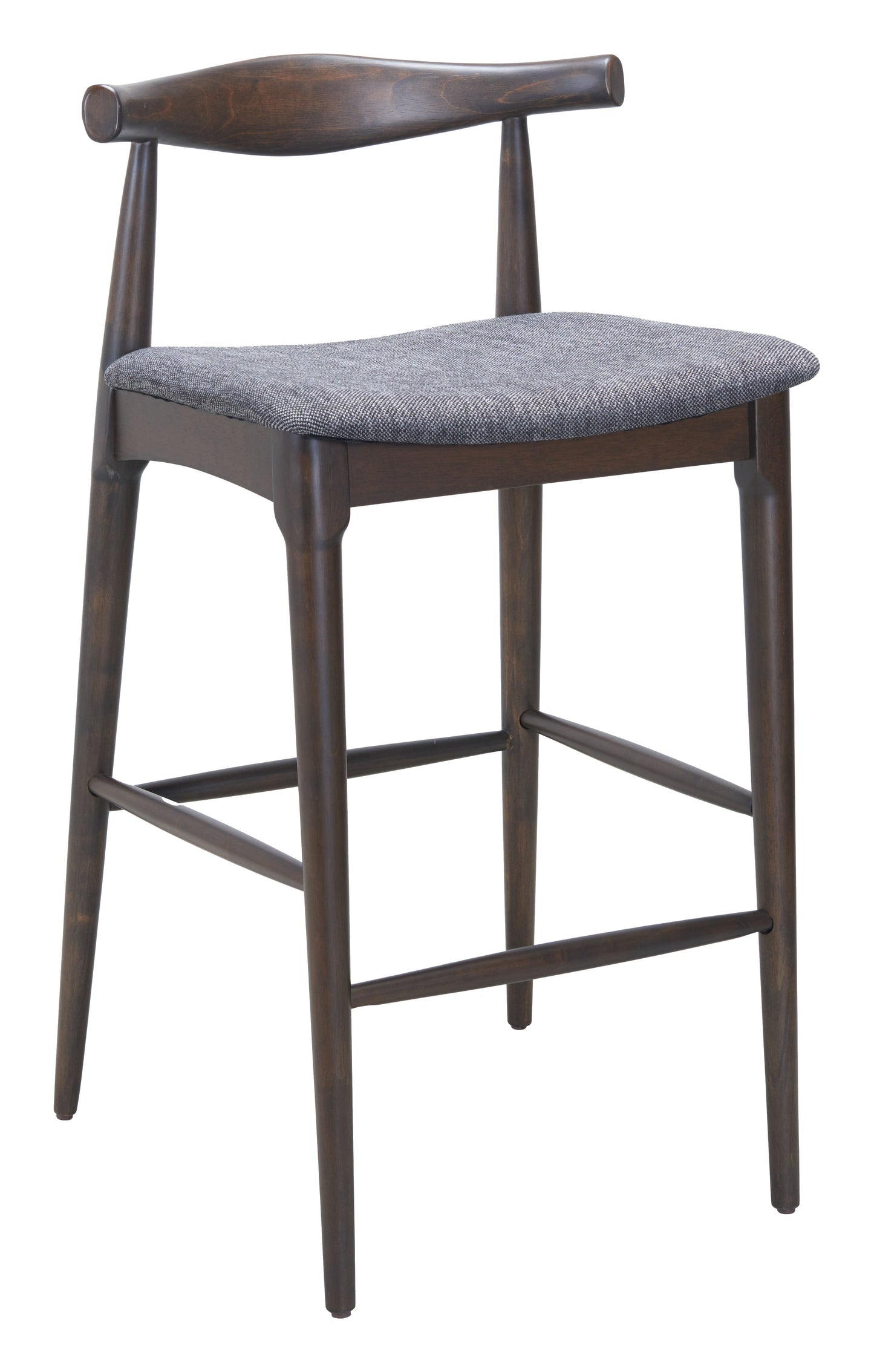 Tuzka Gray & Espresso Barstool (Set of 2) - Ornate Home