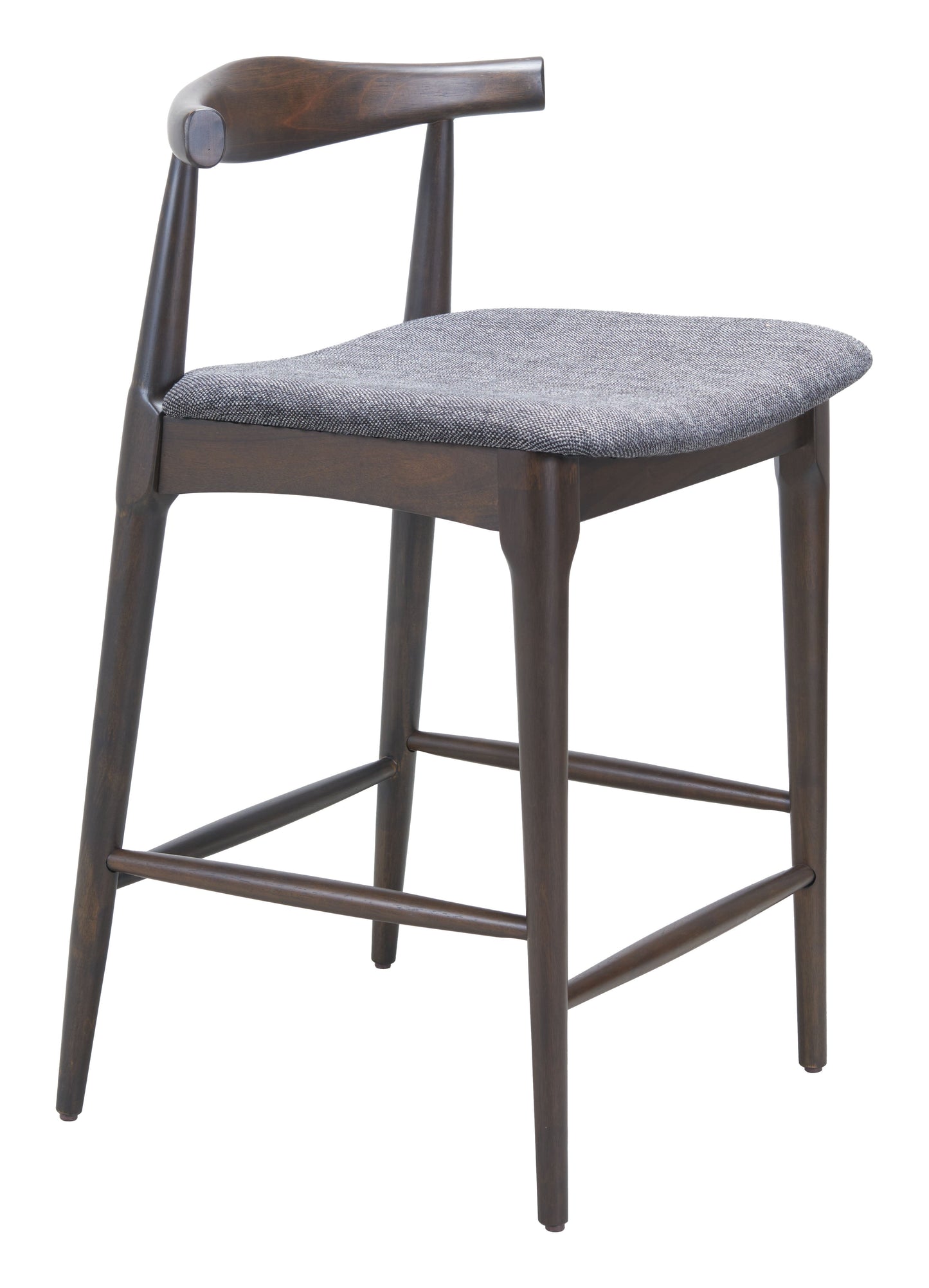 Tuzka Gray & Espresso Counter Stool (Set of 2) - Ornate Home