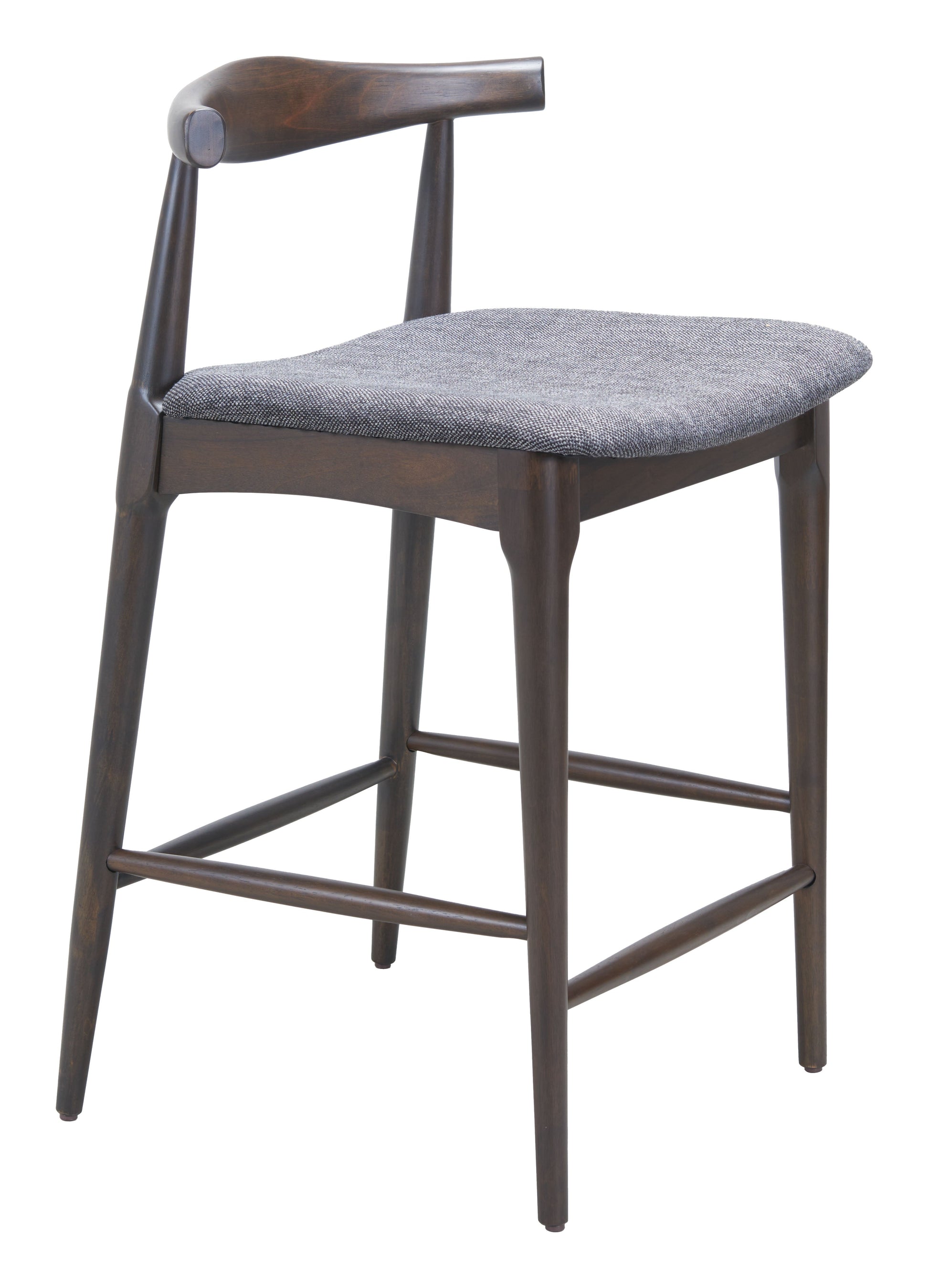 Tuzka Gray & Espresso Counter Stool (Set of 2) - Ornate Home