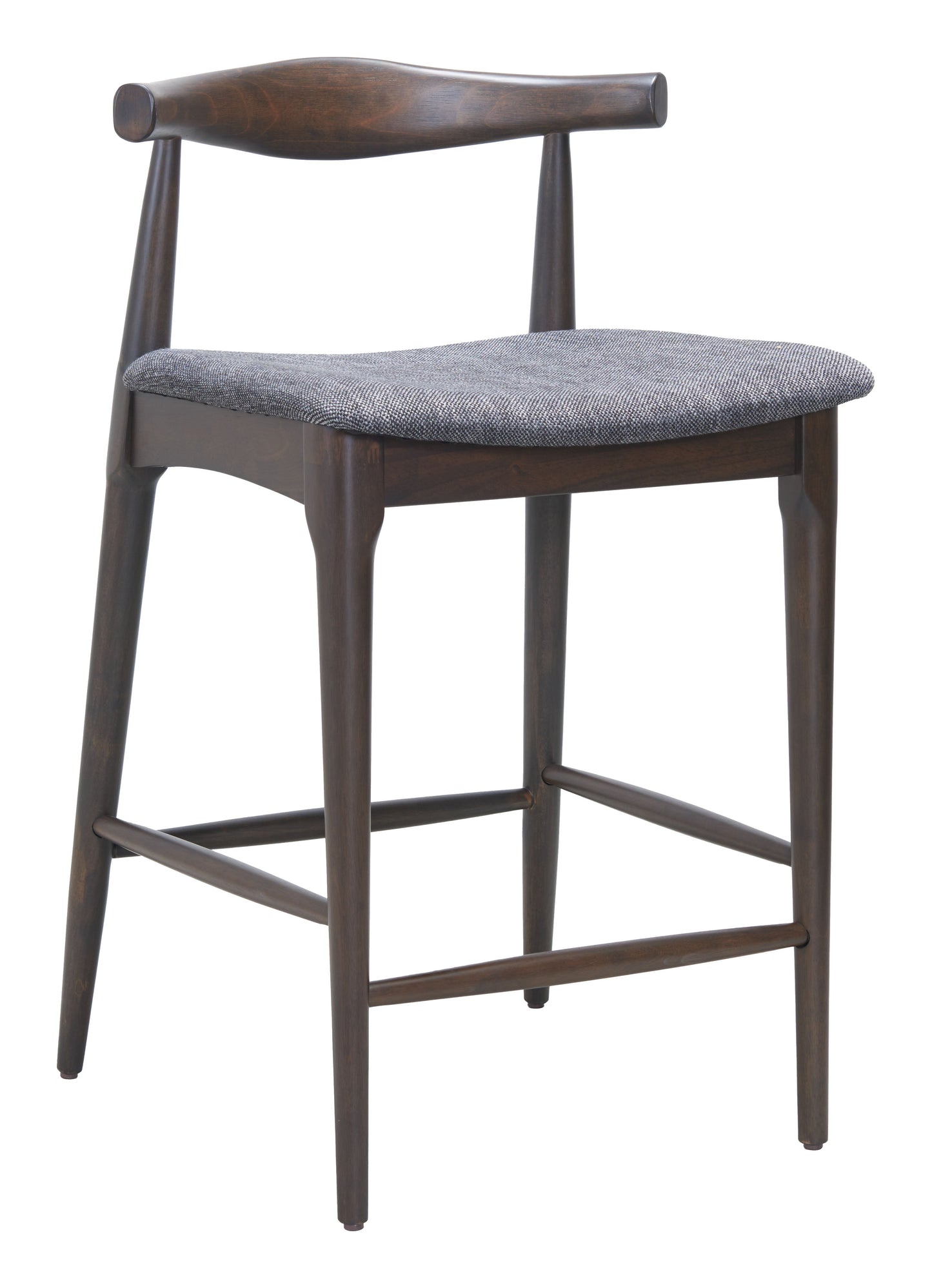 Tuzka Gray & Espresso Counter Stool (Set of 2) - Ornate Home