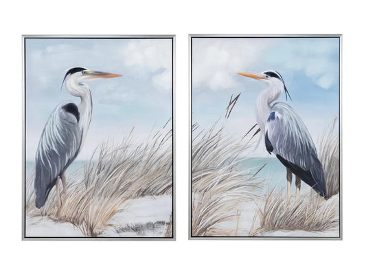 Twin Beaks Blue/White Canvas - Ornate Home