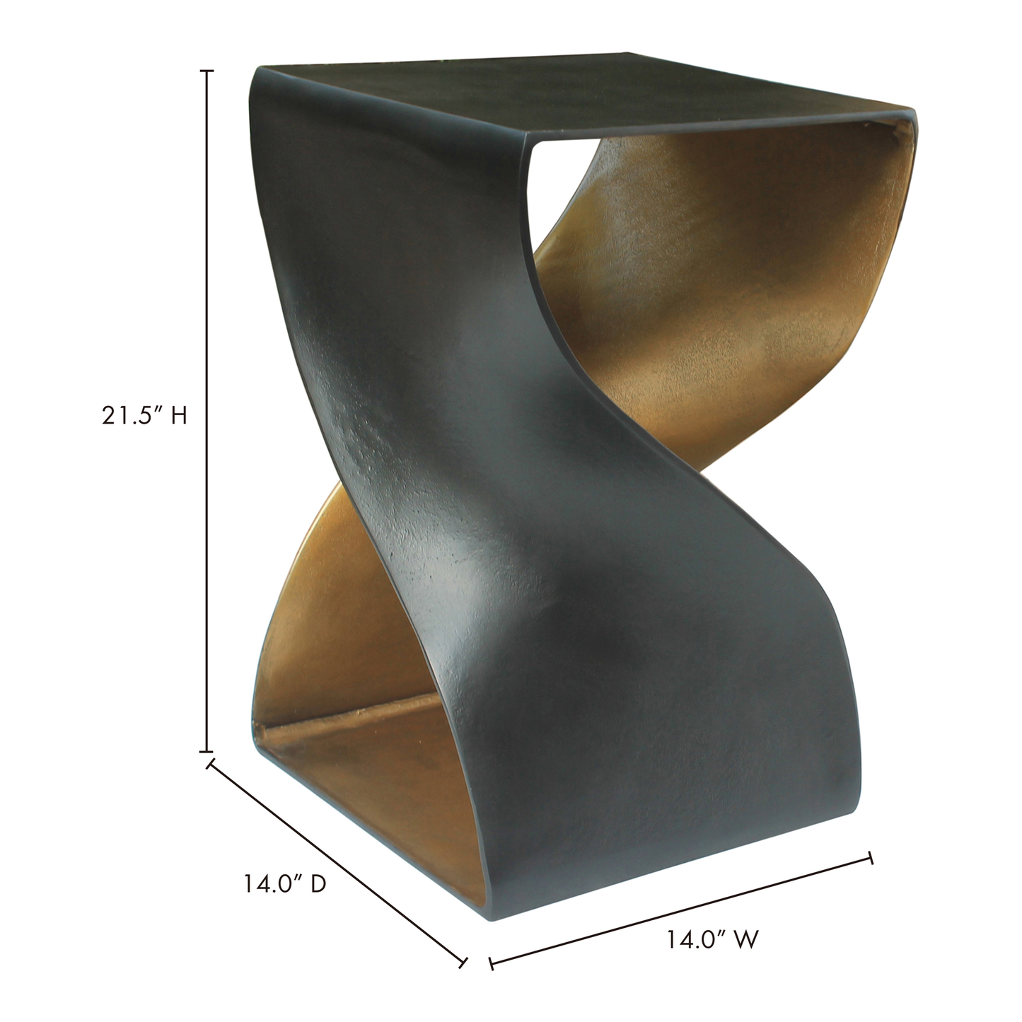 Twist Black Accent Table - Ornate Home