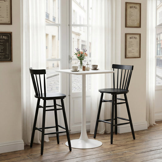 Tyce Black Barstool (Set of 2) - Ornate Home