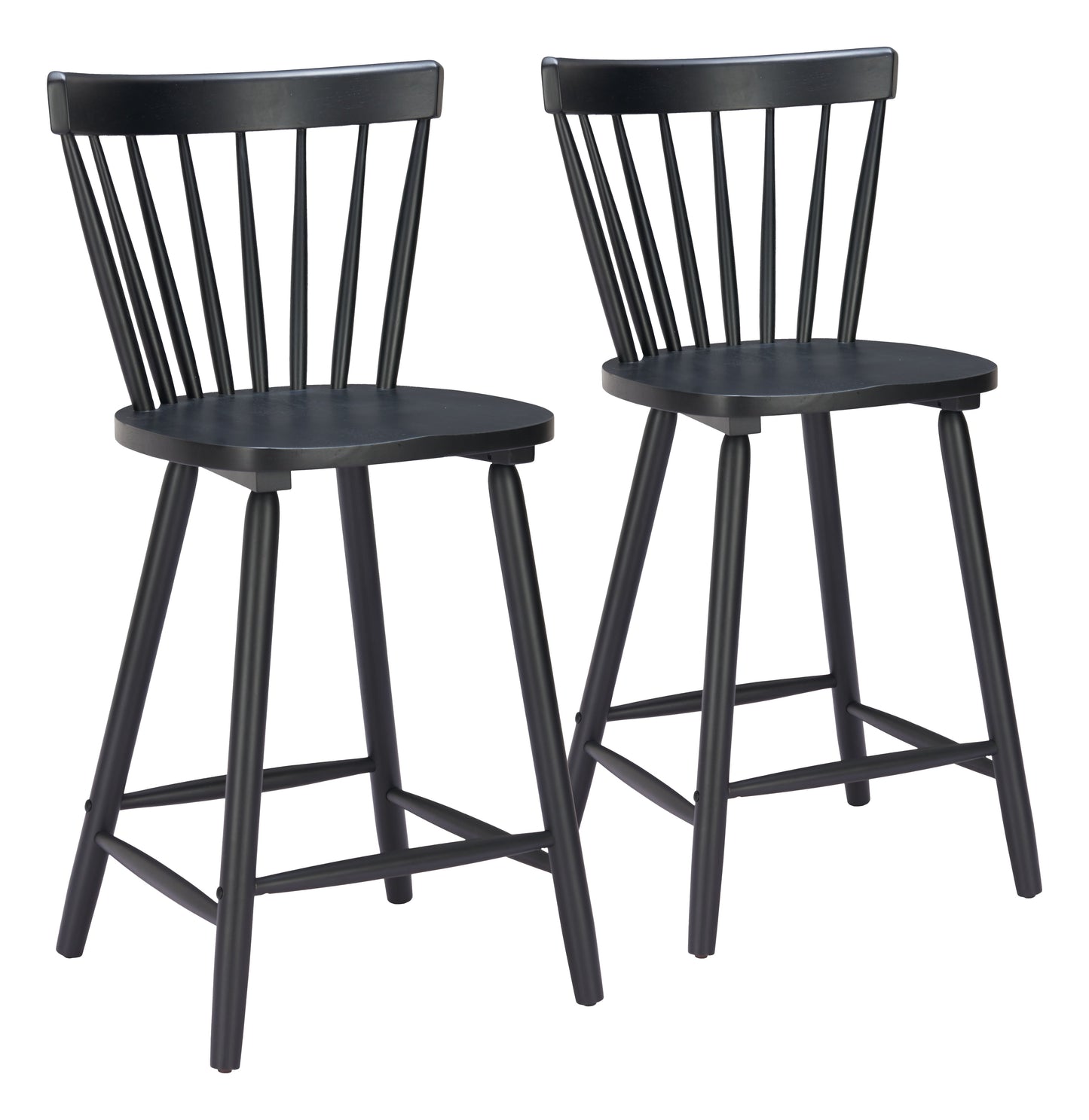 Tyce Black Counter Stool (Set of 2) - Ornate Home