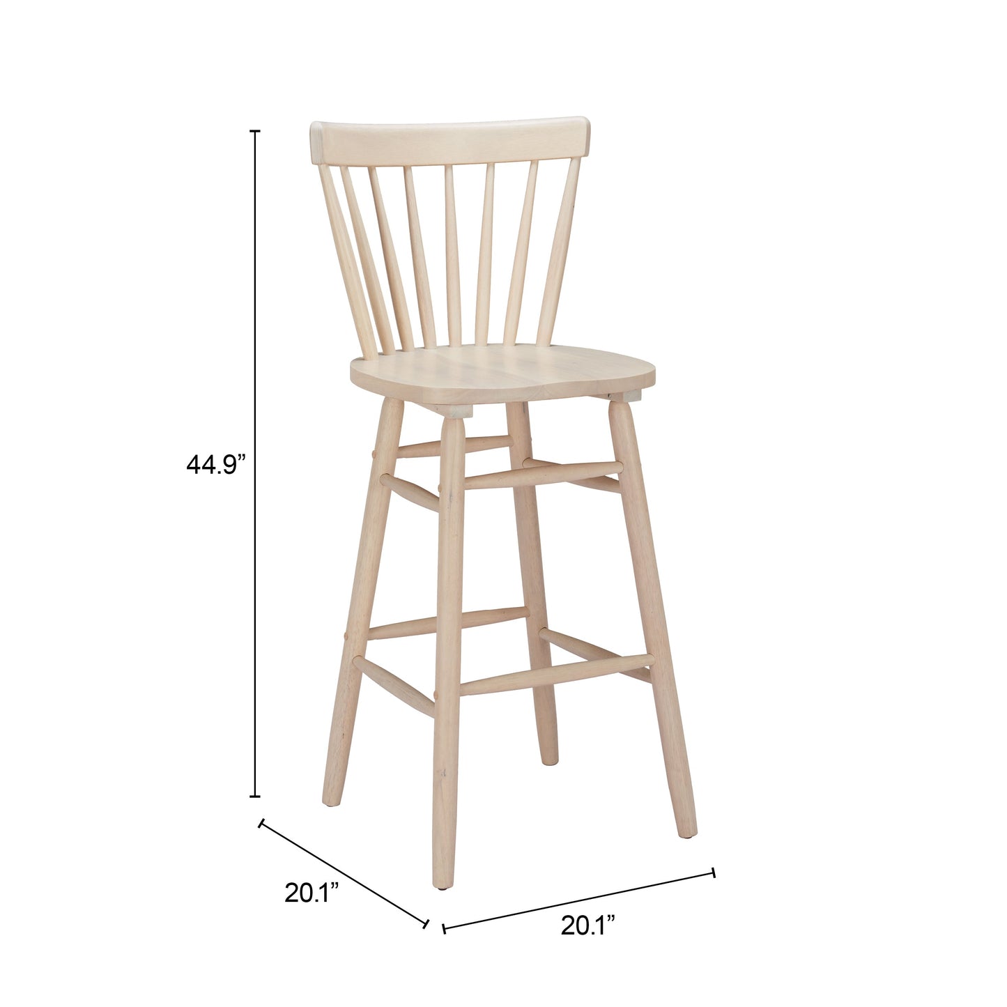 Tyce Natural Barstool (Set of 2) - Ornate Home