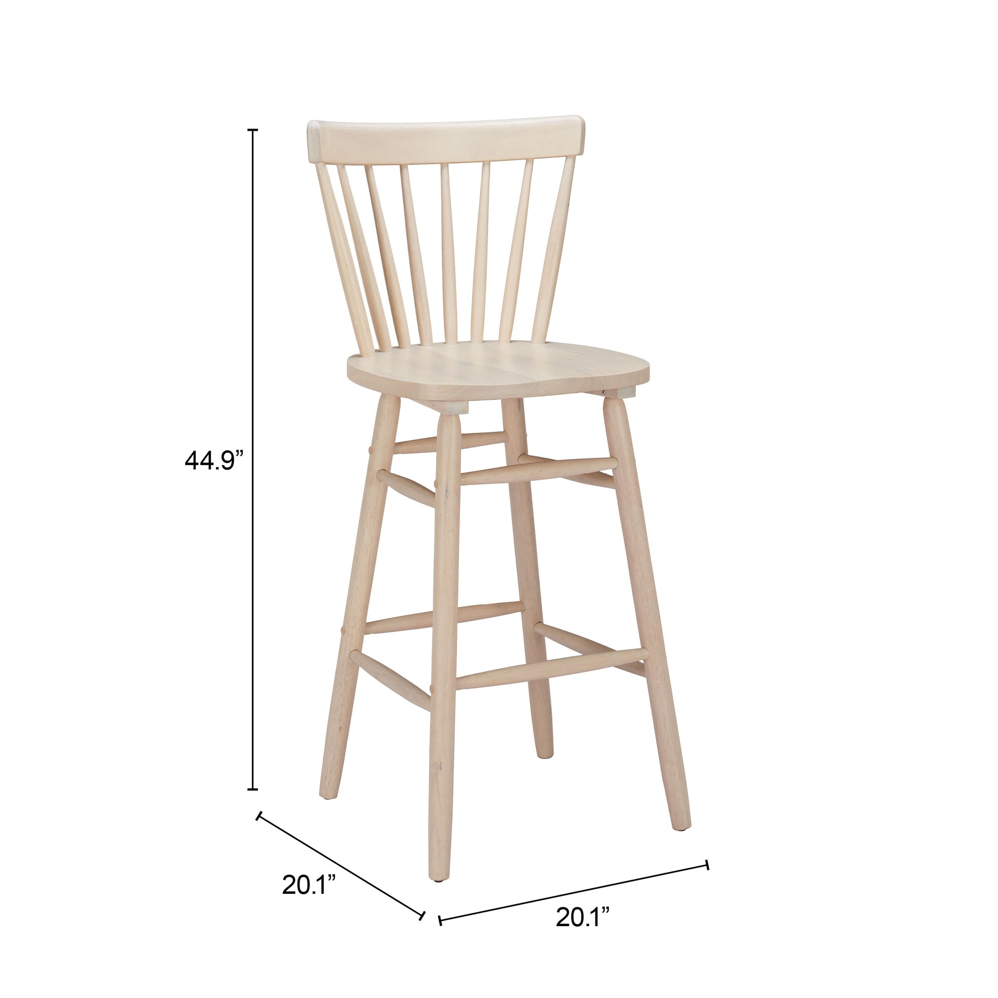 Tyce Natural Barstool (Set of 2) - Ornate Home