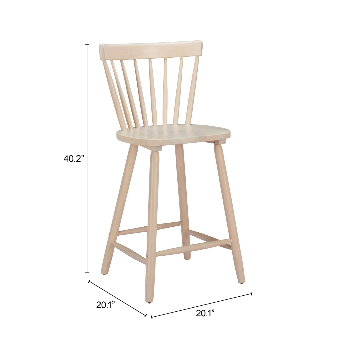Tyce Natural Counter Stool (Set of 2) - Ornate Home