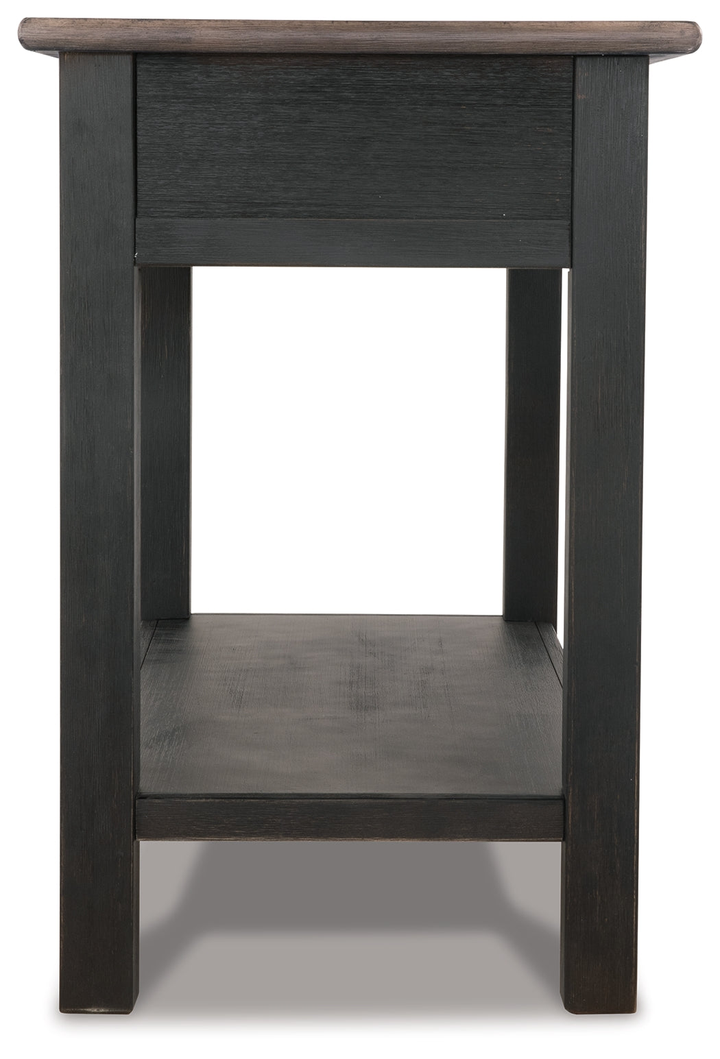 Tyler Creek Grayish Brown/Black Coffee Table and 2 End Tables with Console- Viva Furn