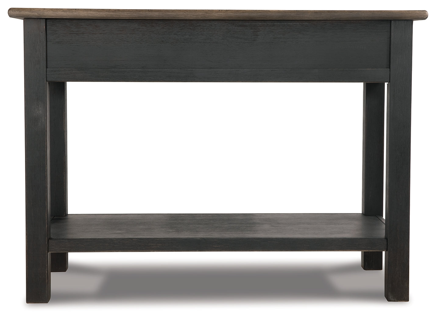 Tyler Creek Grayish Brown/Black Coffee Table and 2 End Tables with Console- Viva Furn