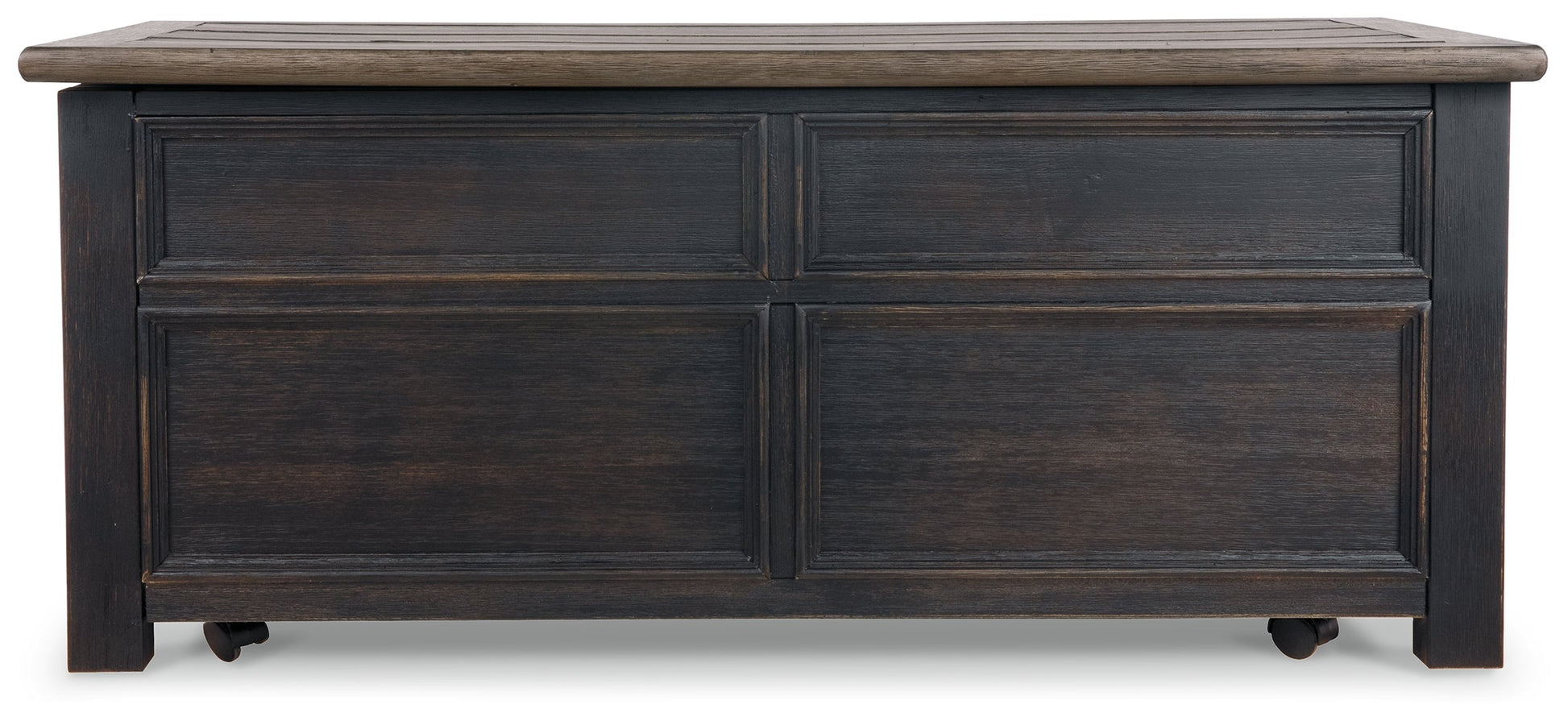 Tyler Creek Grayish Brown/Black Coffee Table and 2 End Tables with Console- Viva Furn