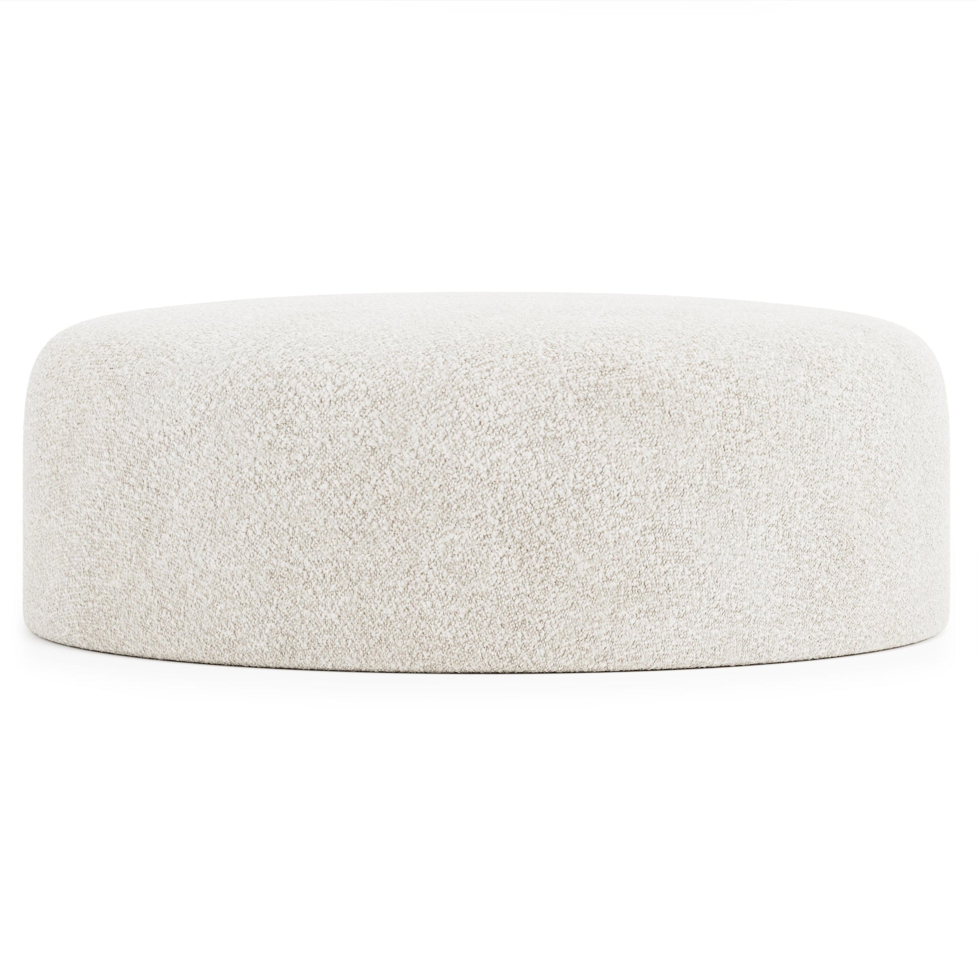 Tyre White/Cream Fabric Ottoman - Ornate Home