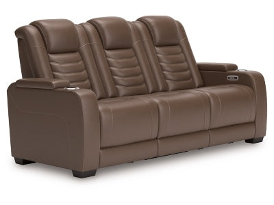 High Impact Tobacco Reclining Sofa - Ornate Home