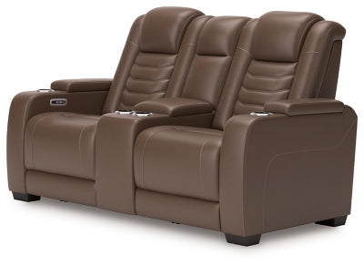 High Impact Tobacco Power Reclining Loveseat - Ornate Home