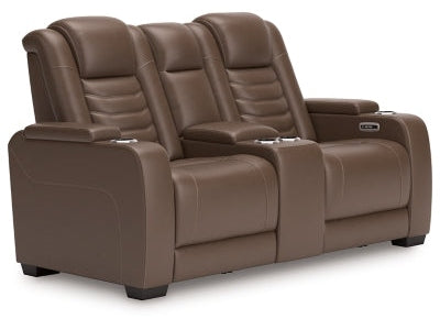 High Impact Tobacco Power Reclining Loveseat - Ornate Home