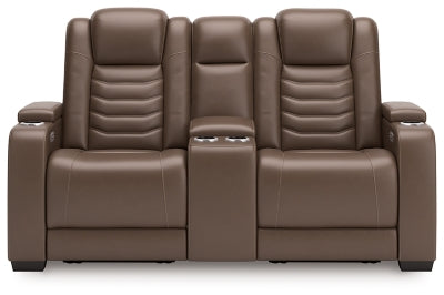 High Impact Tobacco Power Reclining Loveseat - Ornate Home