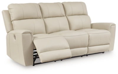 Dahlmoore Almond Reclining Power Sofa - Ornate Home