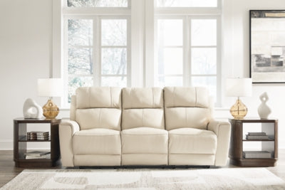 Dahlmoore Almond Reclining Power Sofa - Ornate Home