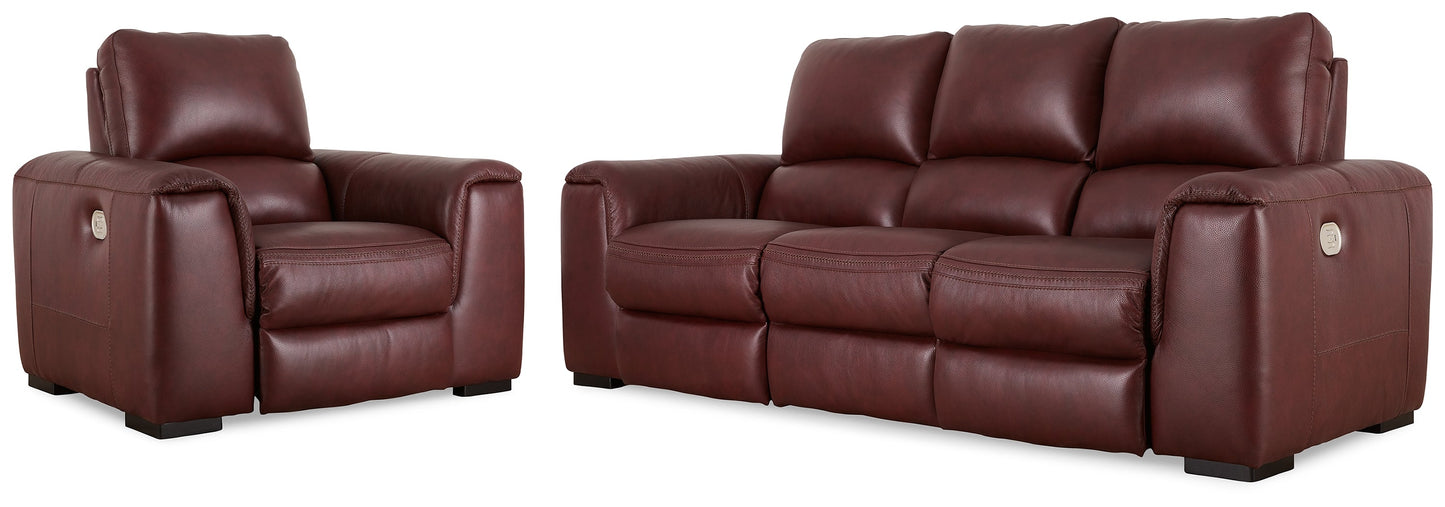 Alessandro Garnet Reclining Sofa and Recliner