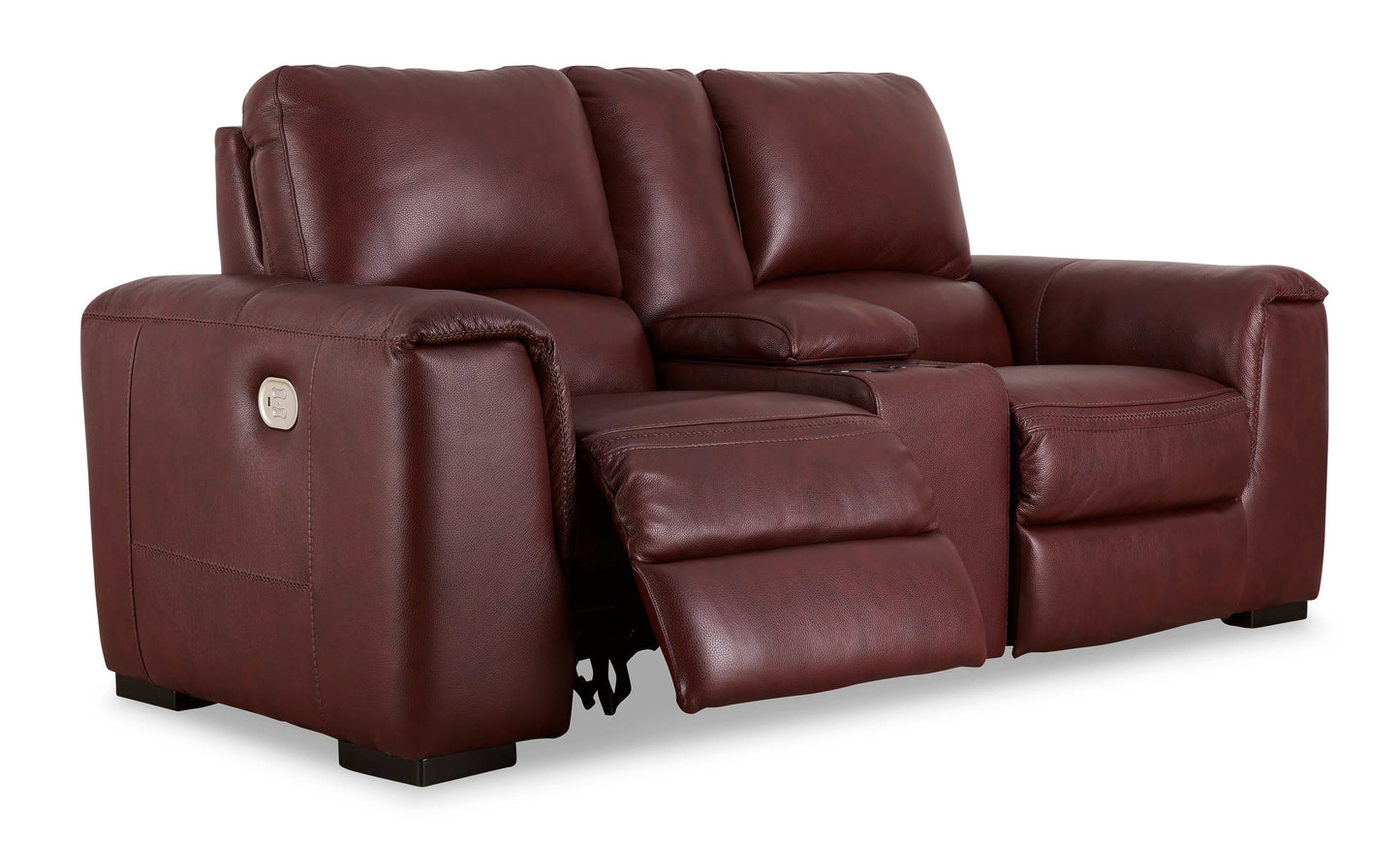 Alessandro Garnet Leather-Match Power Reclining Living Room Set / 2pc