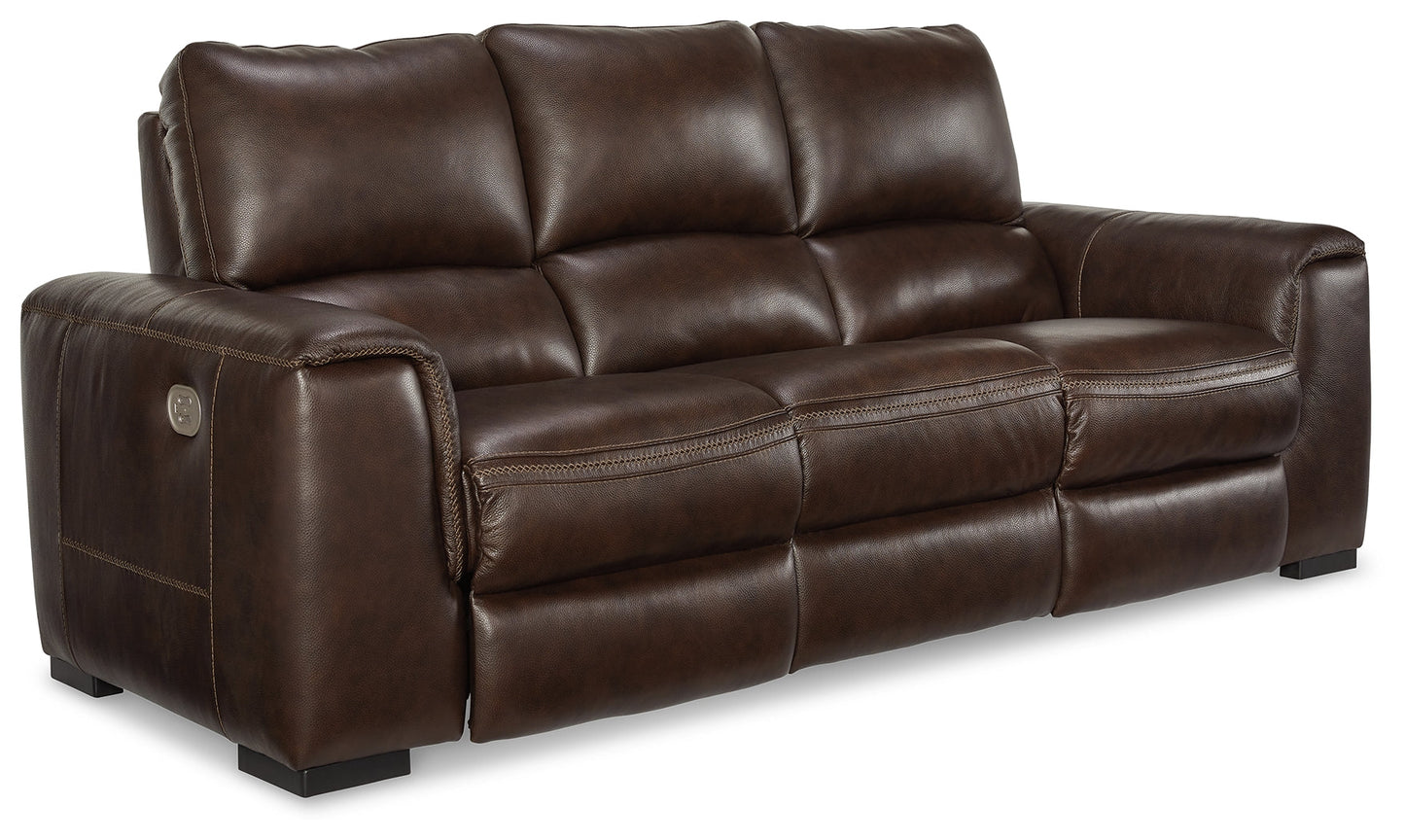 Alessandro Walnut Power Reclining Sofa and Loveseat