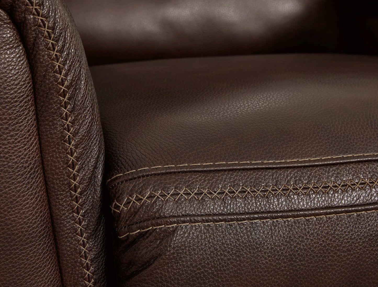 Alessandro Walnut Leather-match Power Recliner