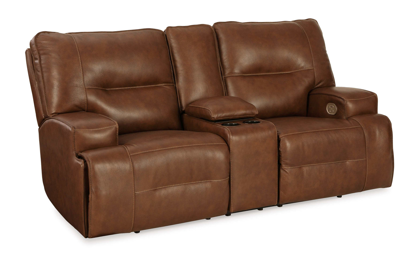 Francesca Auburn Power Reclining Loveseat w/ Console