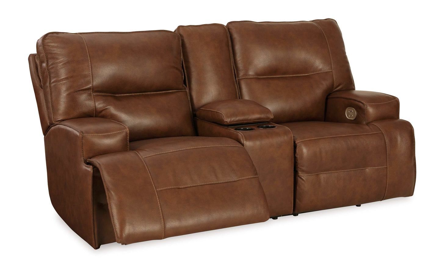 Francesca Auburn Power Reclining Loveseat w/ Console