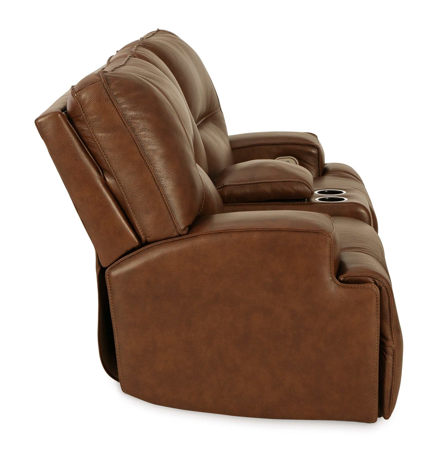 Francesca Auburn Power Reclining Loveseat w/ Console