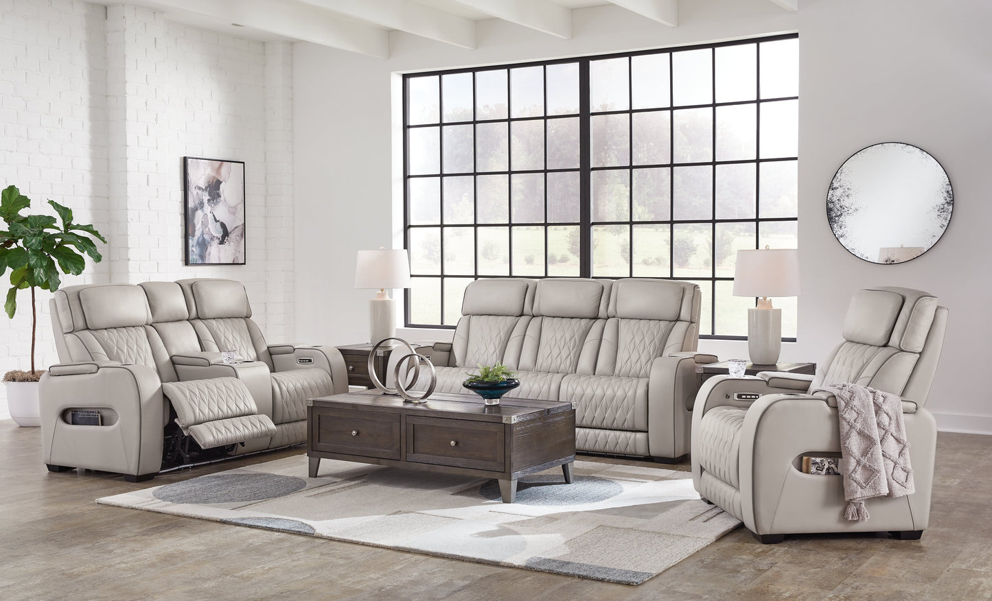 Boyington Power Reclining Sofa, Loveseat and Recliner