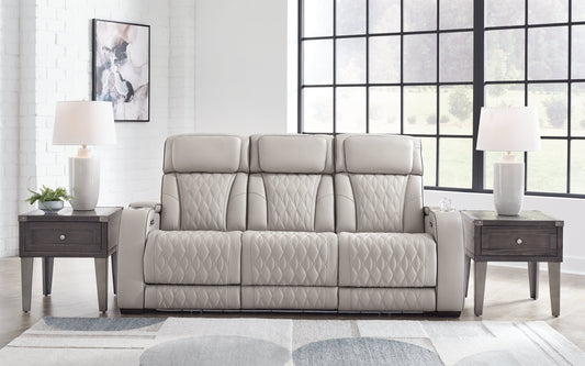 Boyington Gray Power Reclining Sofa