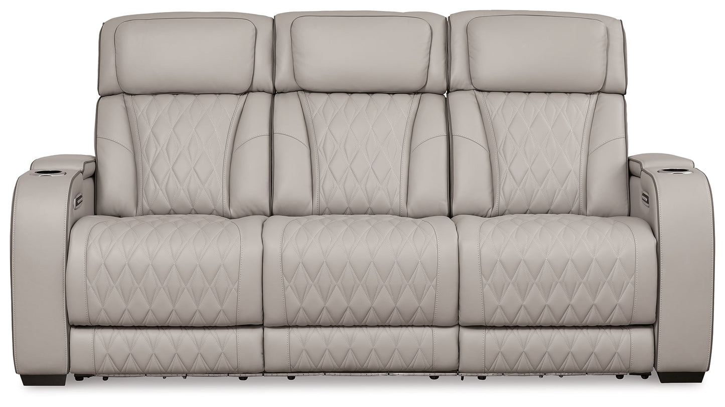 Boyington Gray Power Reclining Sofa