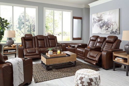 Backtrack Chocolate Power Reclining Sofa, Loveseat & Chair / 3pc Set