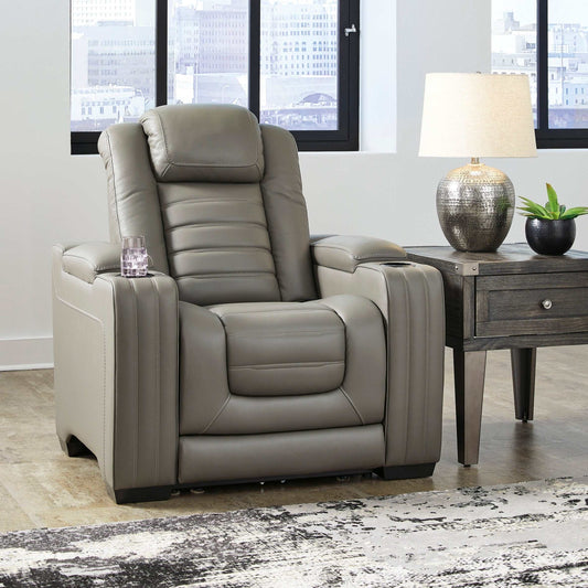 Backtrack Gray Power Recliner