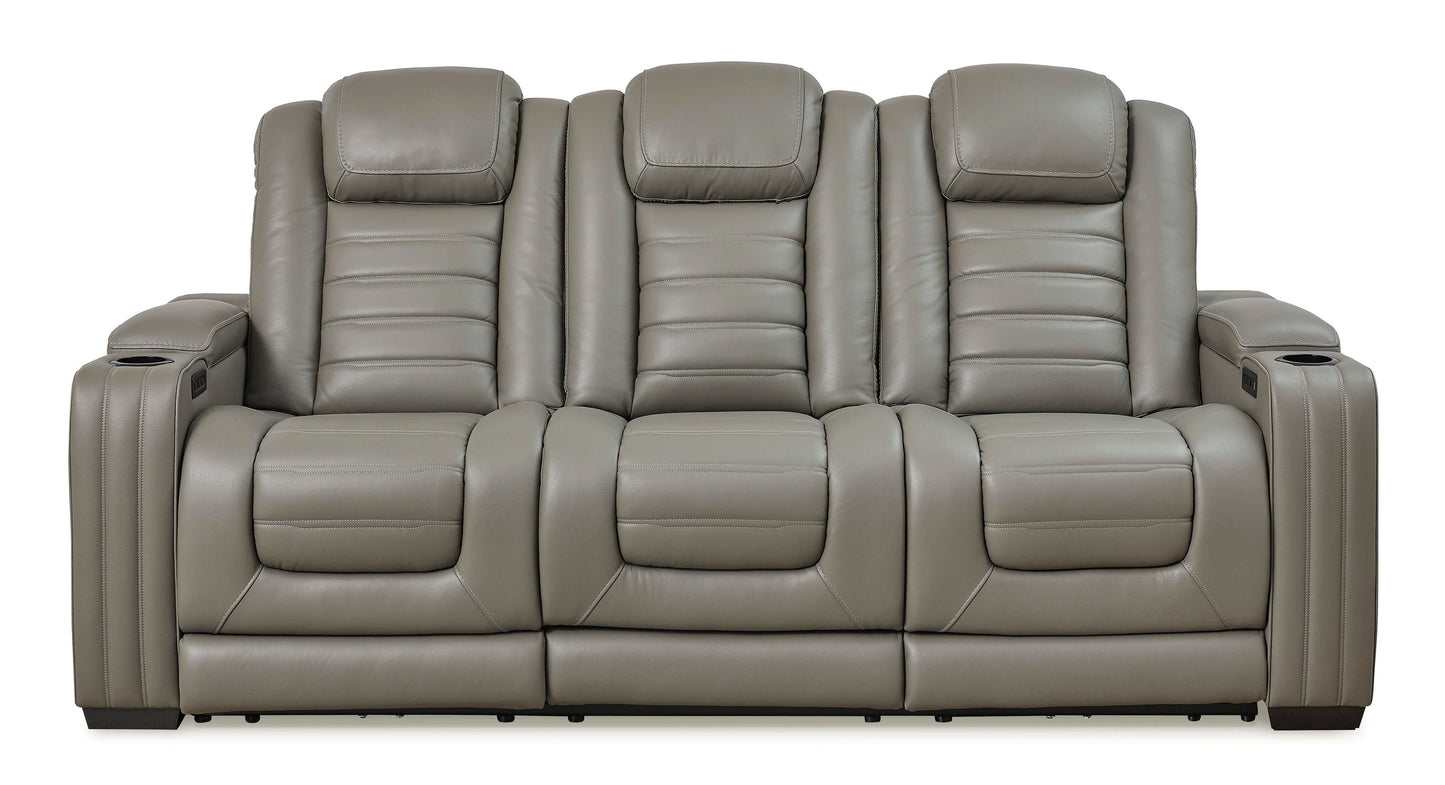 Backtrack Gray Power Reclining Sofa