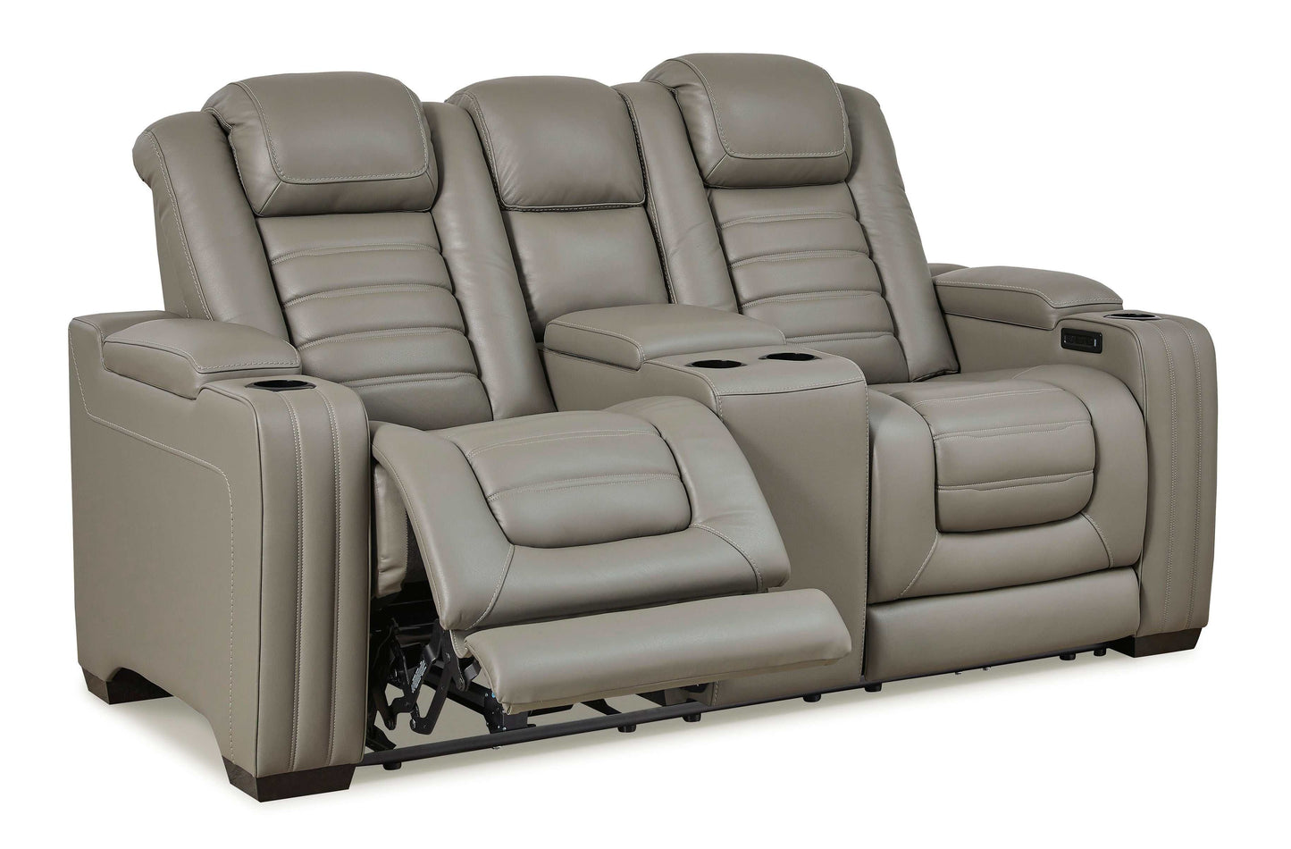 Backtrack Gray Power Reclining Loveseat