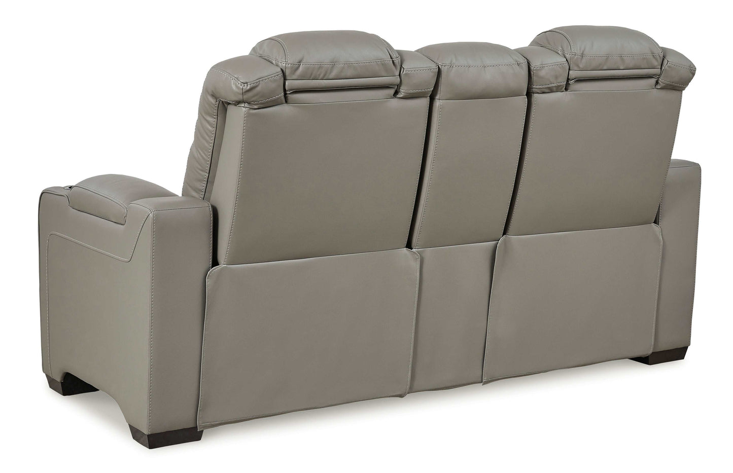 Backtrack Gray Power Reclining Loveseat