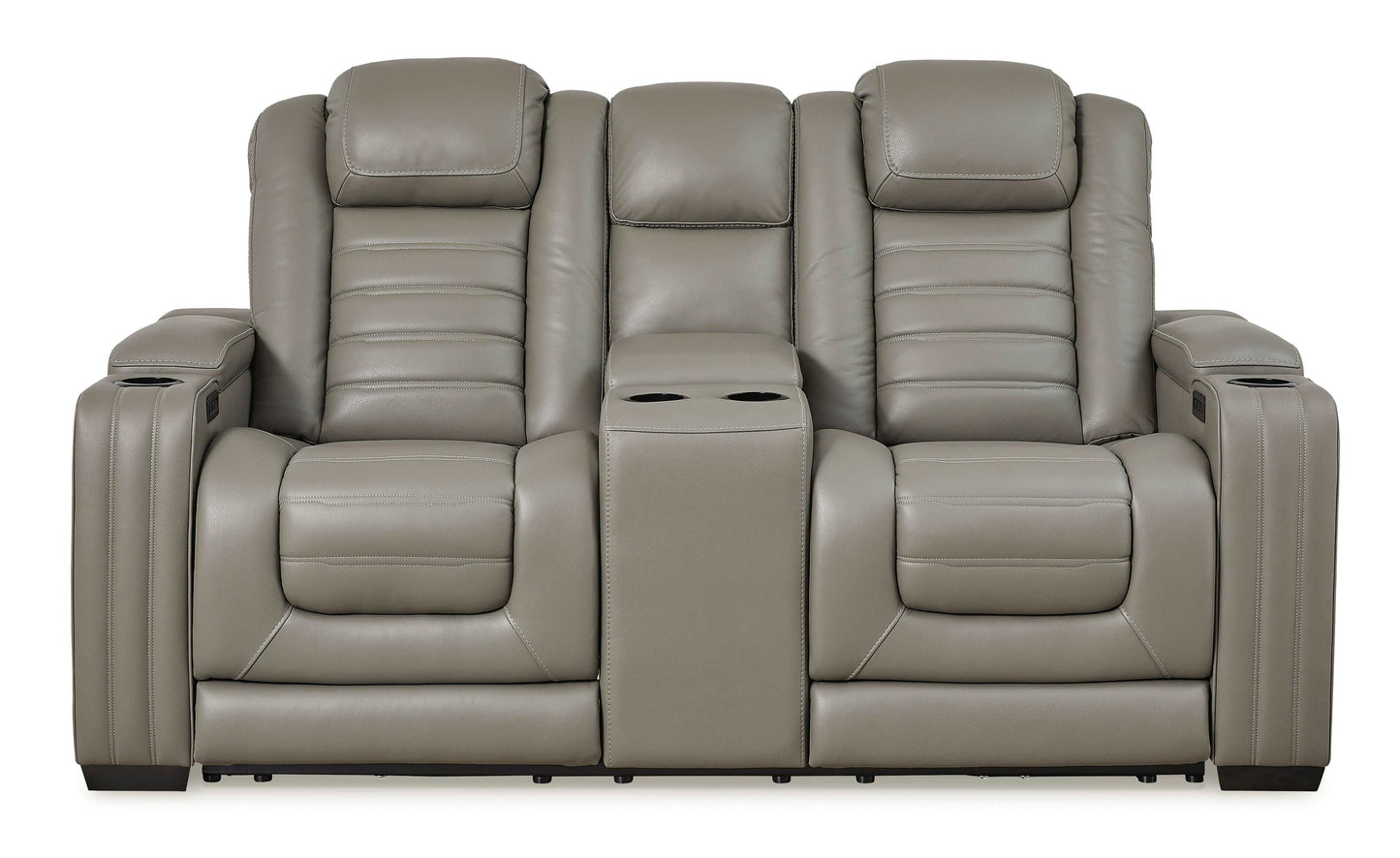 Backtrack Gray Power Reclining Loveseat