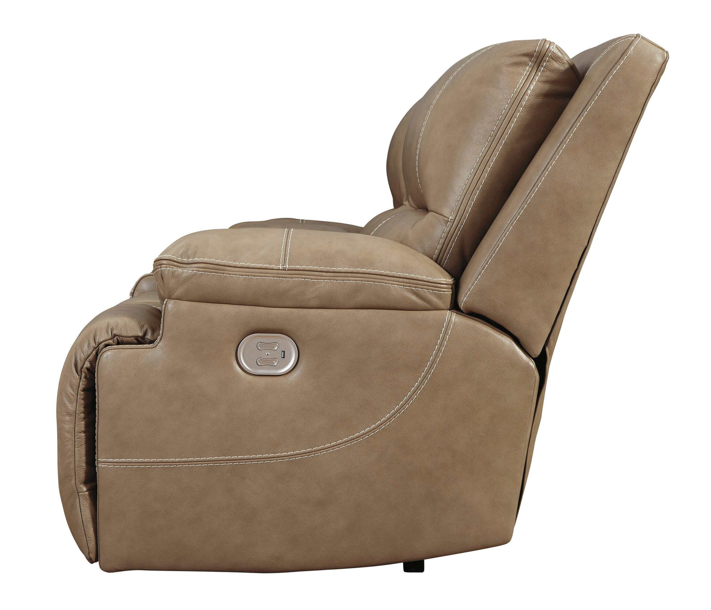 Ricmen Putty Power Reclining Loveseat w/ Console