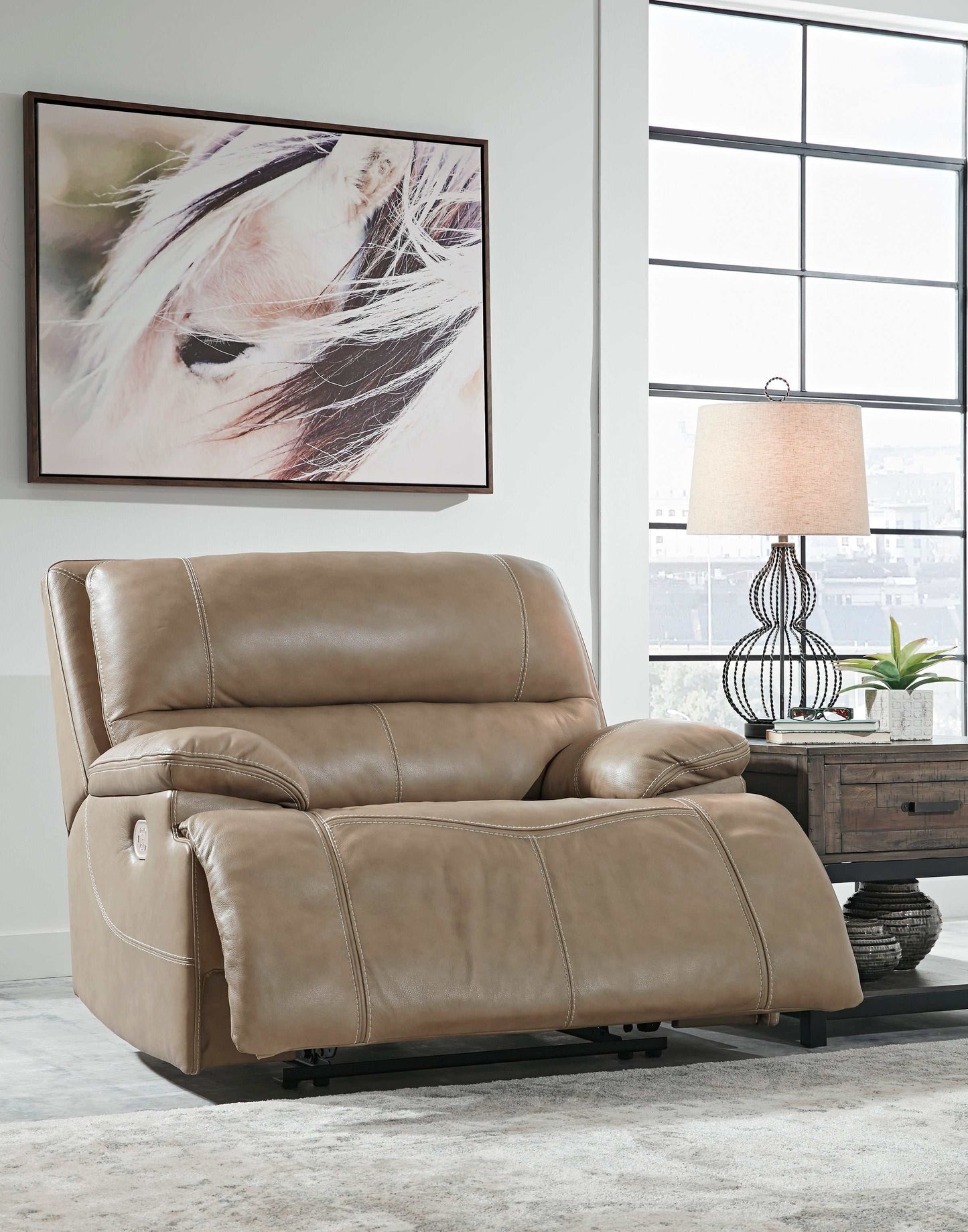 Ricmen Putty Oversized Power Recliner