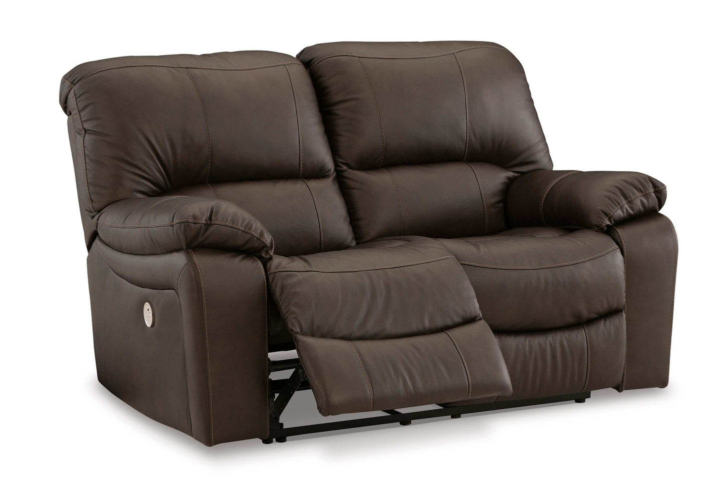 Leesworth Dark Brown Power Reclining Loveseat