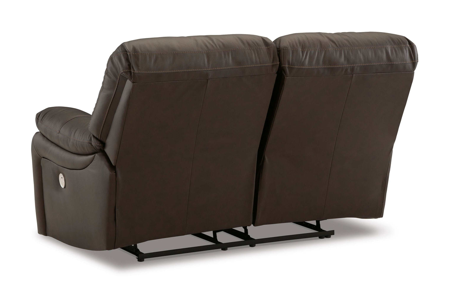 Leesworth Dark Brown Power Reclining Loveseat