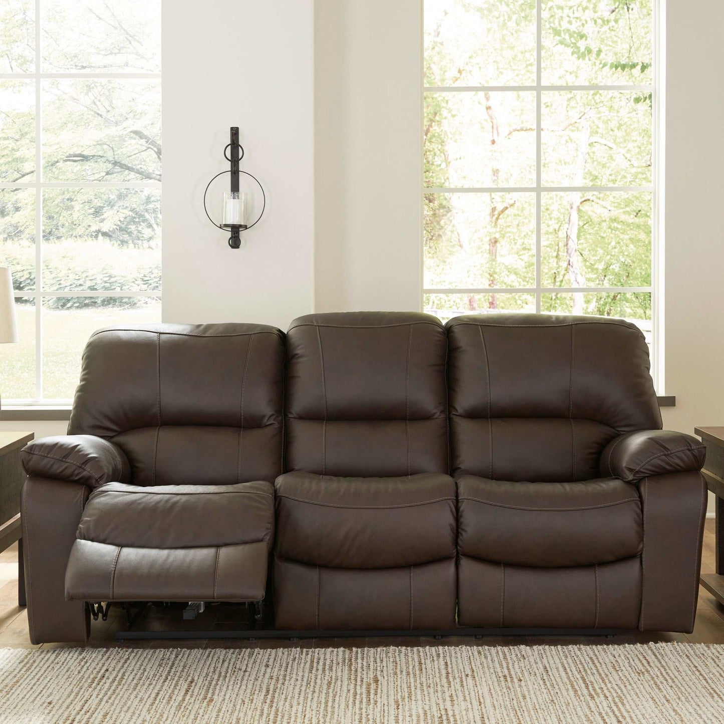 Leesworth Dark Brown Power Reclining Sofa