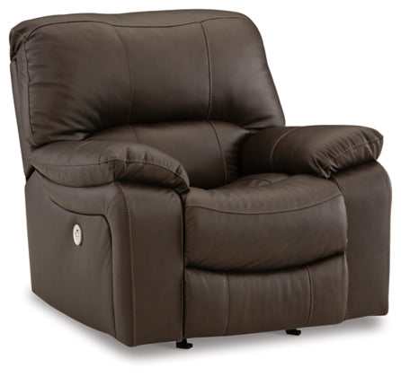 Leesworth Dark Brown Power Rocker Recliner