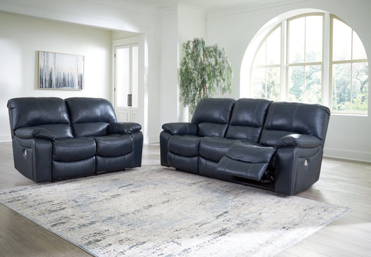 Leesworth Ocean Power Reclining Sofa and Loveseat