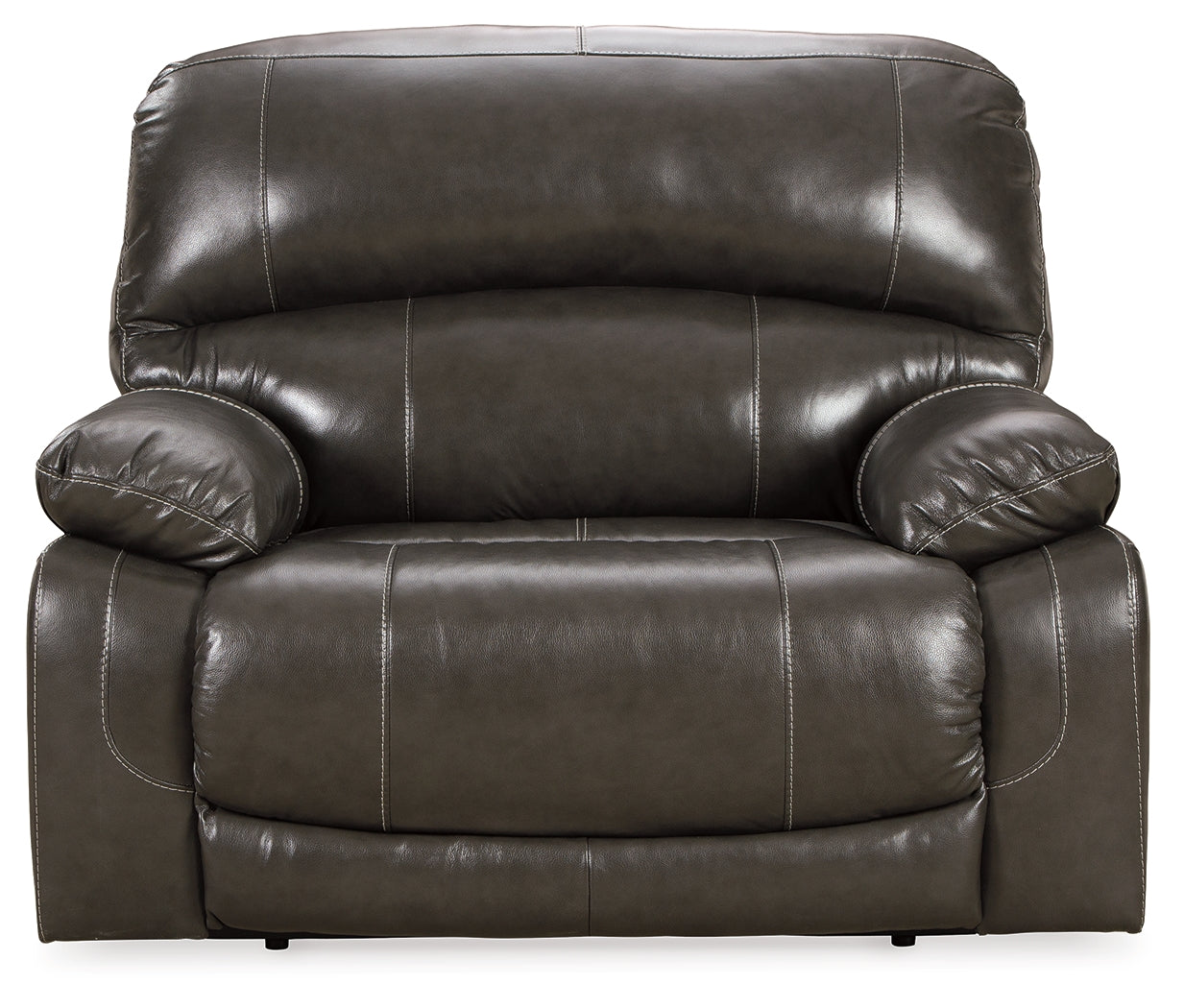 Hallstrung Gray Power Reclining Loveseat and Power Recliner